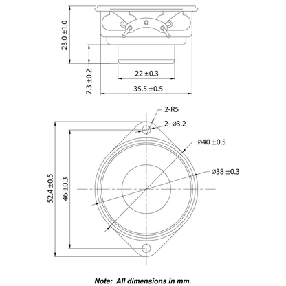 Dayton Audio - 1½" Mini Speaker - CE40P-8
