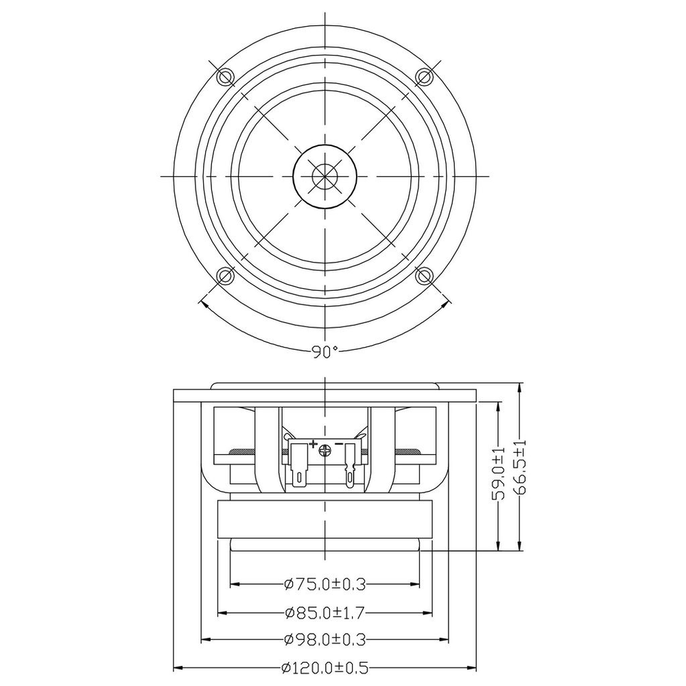 Dayton Audio - 4" Coaxial Driver - CX120-8