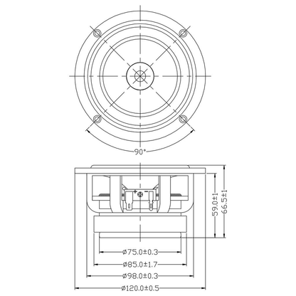 Dayton Audio - 4" Coaxial Driver - CX120-8