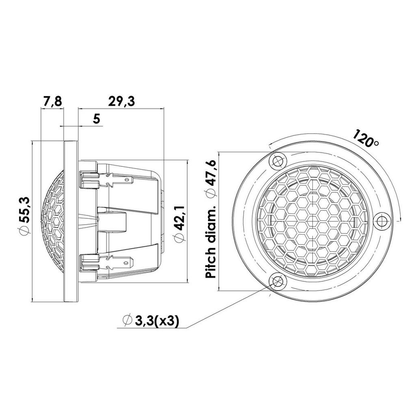 Scan-Speak - ¾" Illuminator Dome Tweeter - D2004/602000