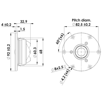 Scan-Speak - ¾" Revelator Dome Tweeter - D2104/712000