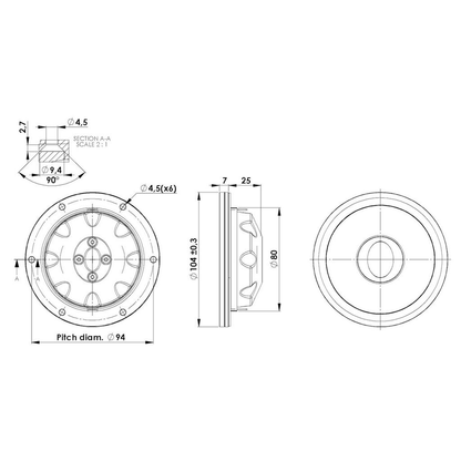 Scan-Speak - 1" Ellipticor Dome Tweeter - D2404/552000