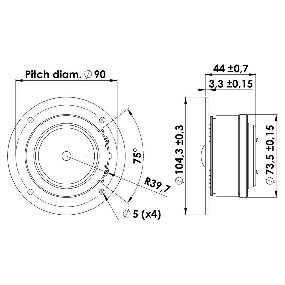 Scan-Speak - 1" Classic Dome Tweeter - D2905/950000