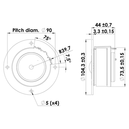 Scan-Speak - 1" Classic Dome Tweeter High Power - D2905/970000