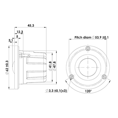 Scan-Speak - 1" Illuminator Dome Tweeter - D3004/602200