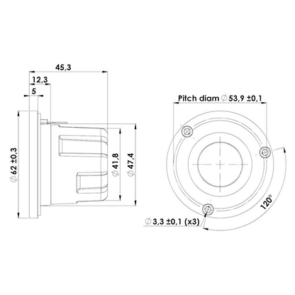 Scan-Speak - 1" Illuminator Dome Tweeter - D3004/606200
