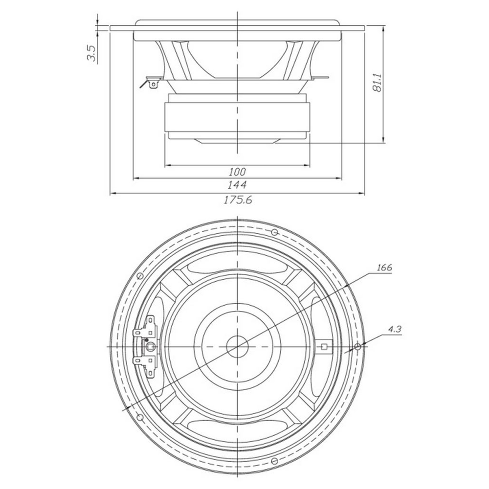 Dayton Audio - 6½" Woofer Aluminium - DA175-8