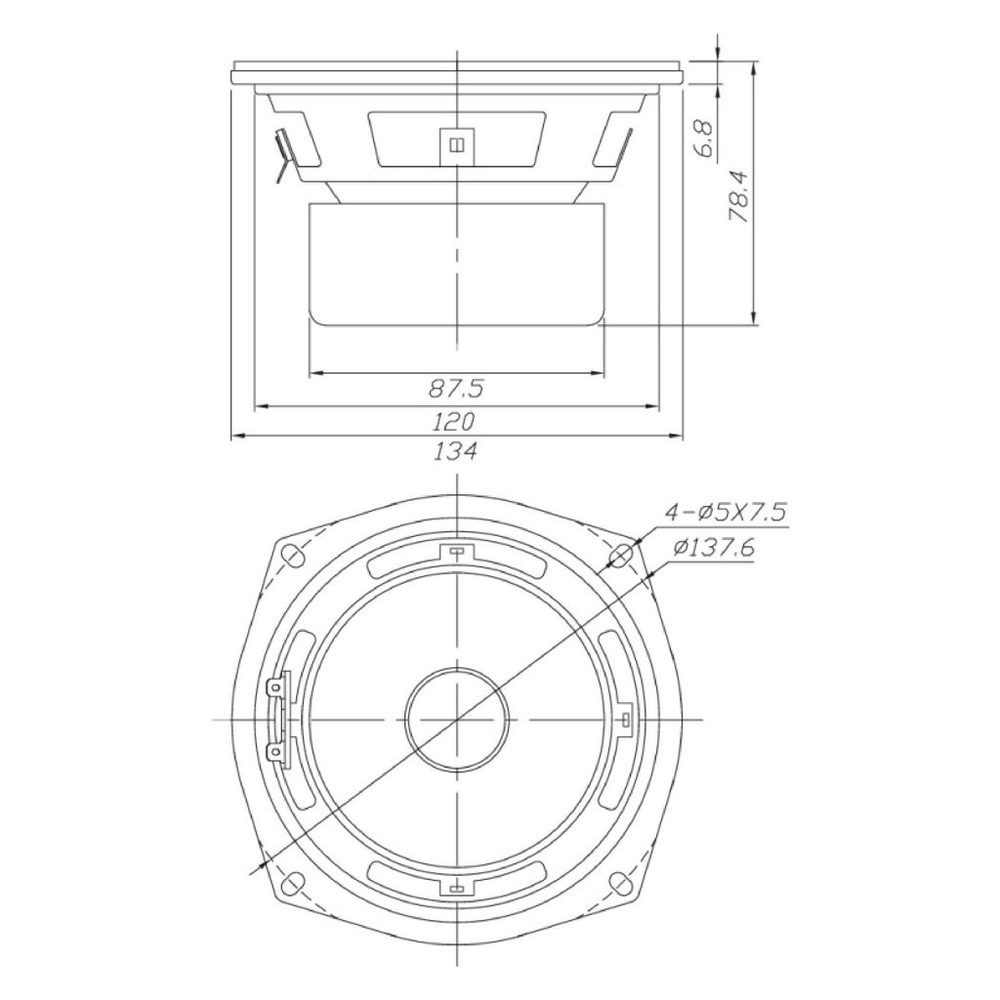 Dayton Audio - 5¼" Classic Shielded Woofer - DC130AS-8