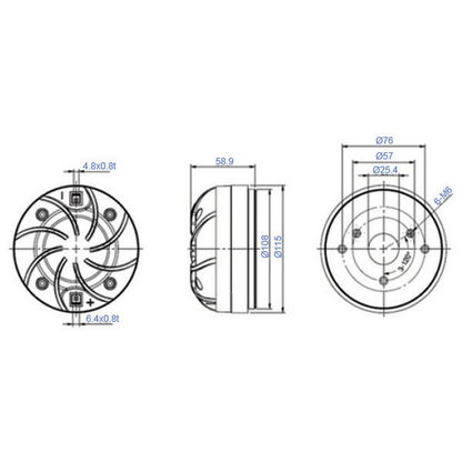 Peerless - 1" Titanium Compression Driver - DFM-2544R00-08