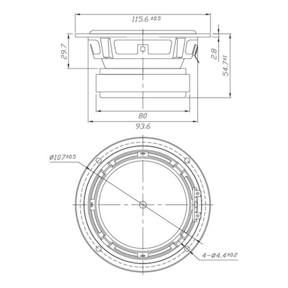 Dayton Audio - 4" Designer Woofer - DS115-8