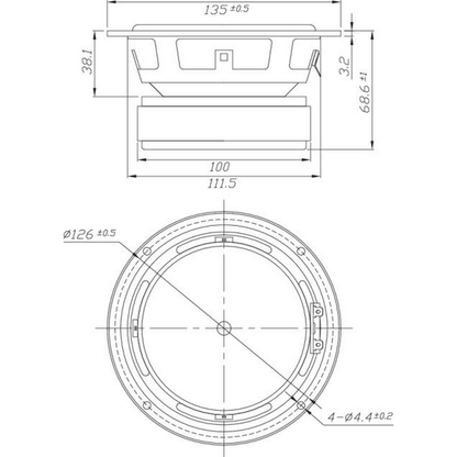 Dayton Audio - 5" Designer Woofer - DS135-8