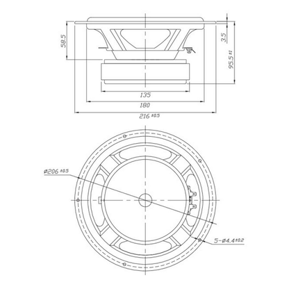 Dayton Audio - 8" Designer Woofer - DS215-8