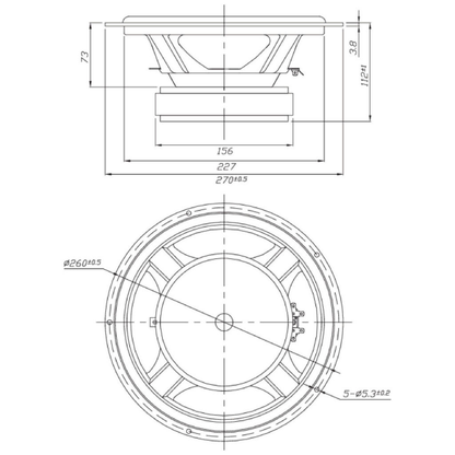 Dayton Audio - 10" Designer Woofer - DS270-8