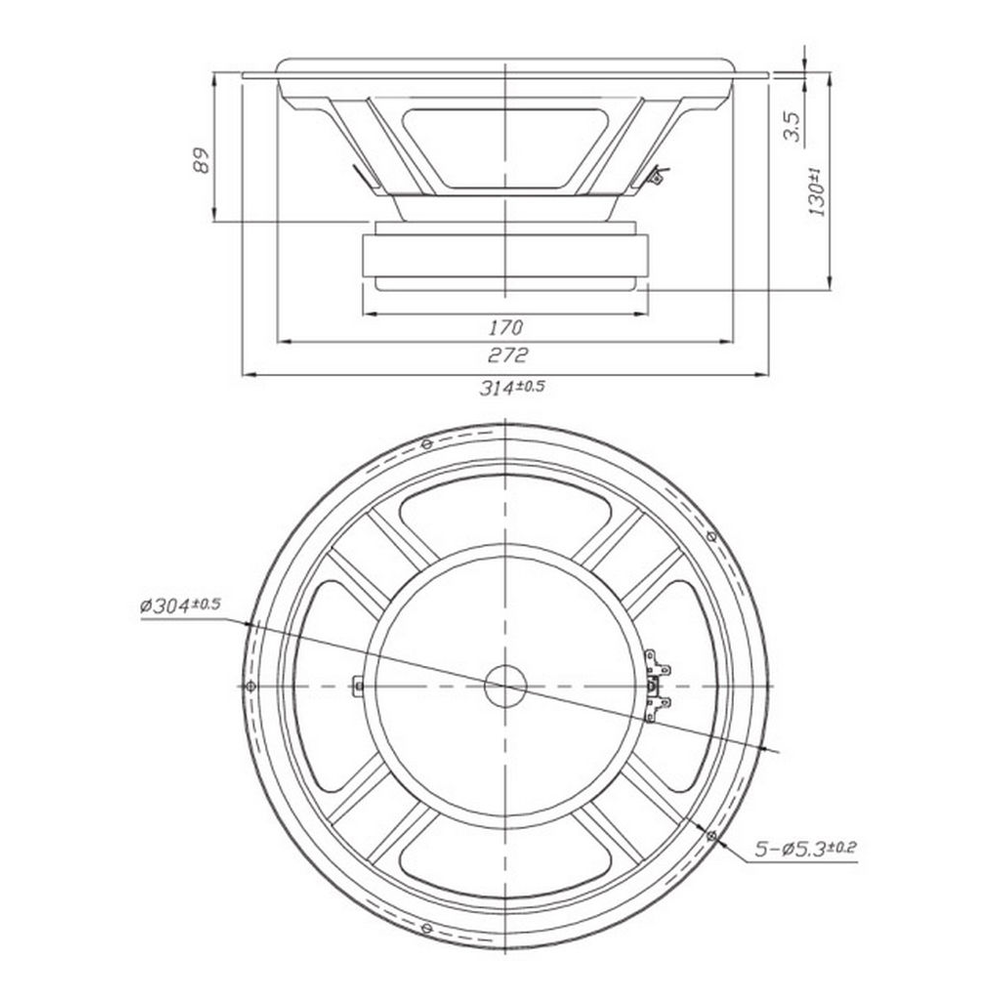 Dayton Audio - 12" Designer Woofer - DS315-8