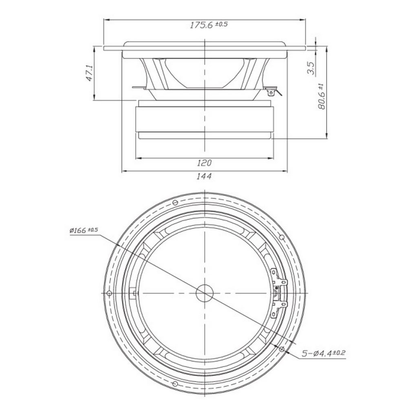 Dayton Audio - 6½" Designer Woofer Aluminium - DSA175-8