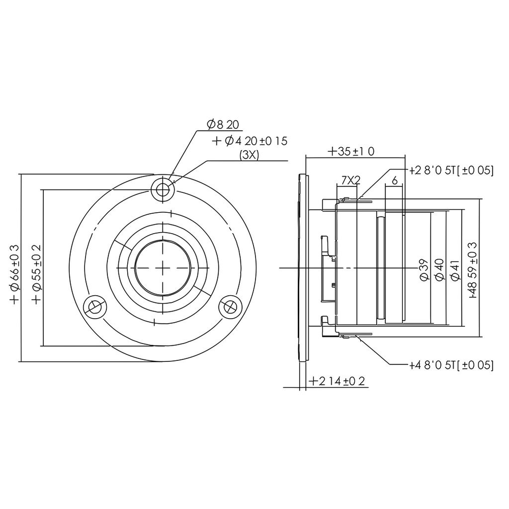 Peerless - ¾" Dome Tweeter Silk - DX20BF00-04