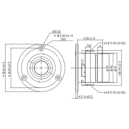 Peerless - ¾" Dome Tweeter Silk - DX20BF00-04