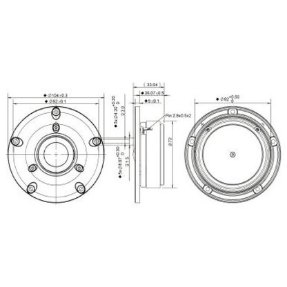 Peerless - 1" Silk Dome Tweeter - DX25TG59-04