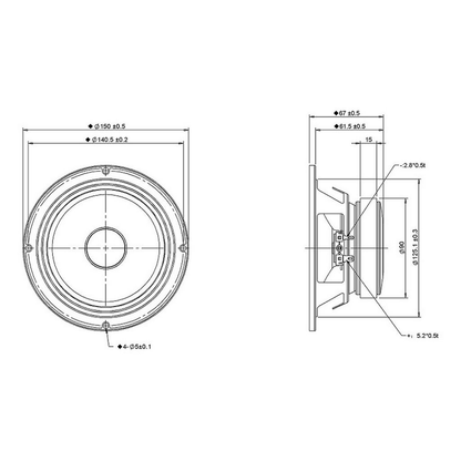 Peerless - 5¼" Woofer - FSL-0512R01-08S
