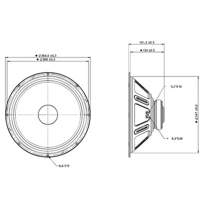 Peerless - 15" Woofer - FSL-1520R02-08