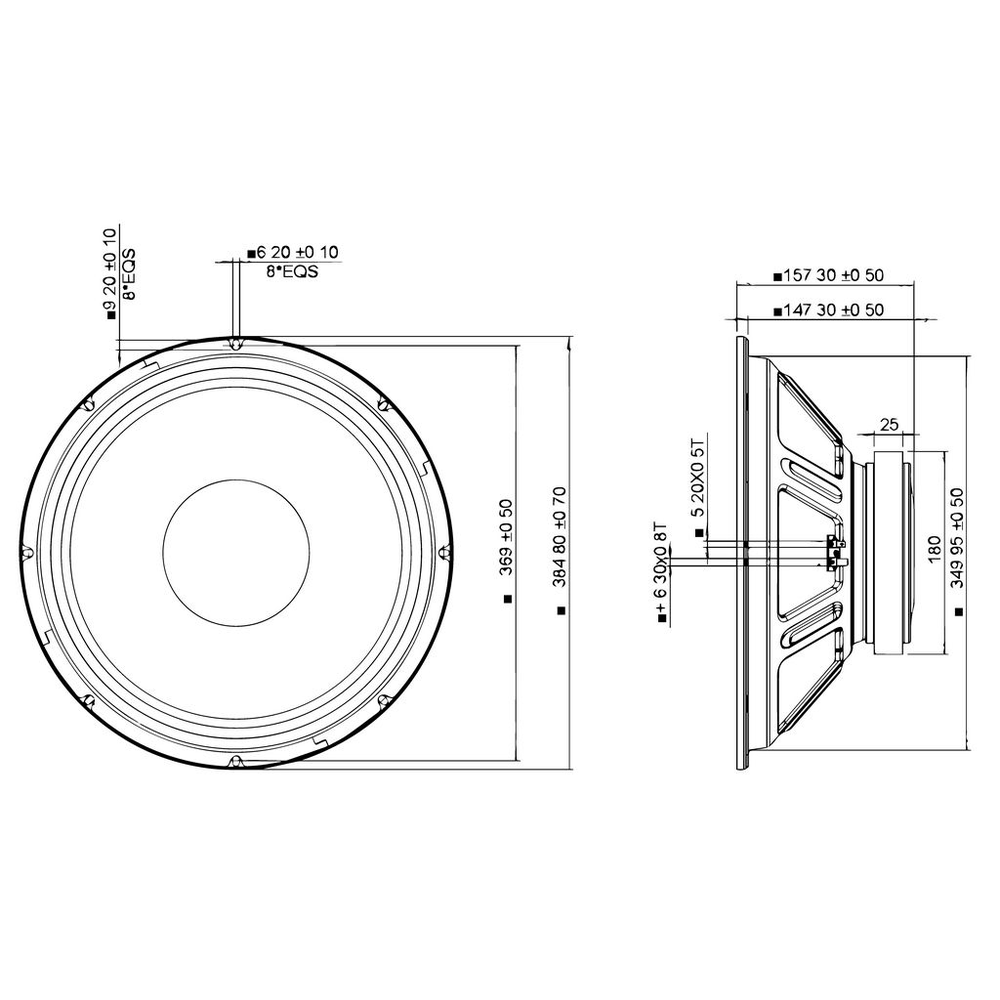 Peerless - 15" Woofer - FSL-1530R01-08