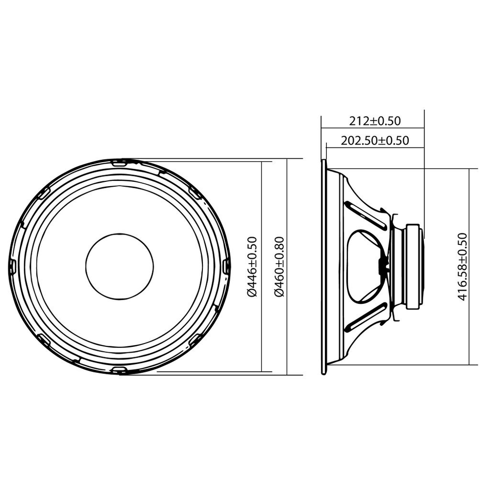 Peerless - 18" Subwoofer Paper - FSL-1830R09-08