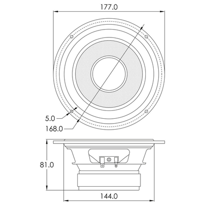 Dayton Audio - 6½" Woofer Glass Fibre - GF180-8