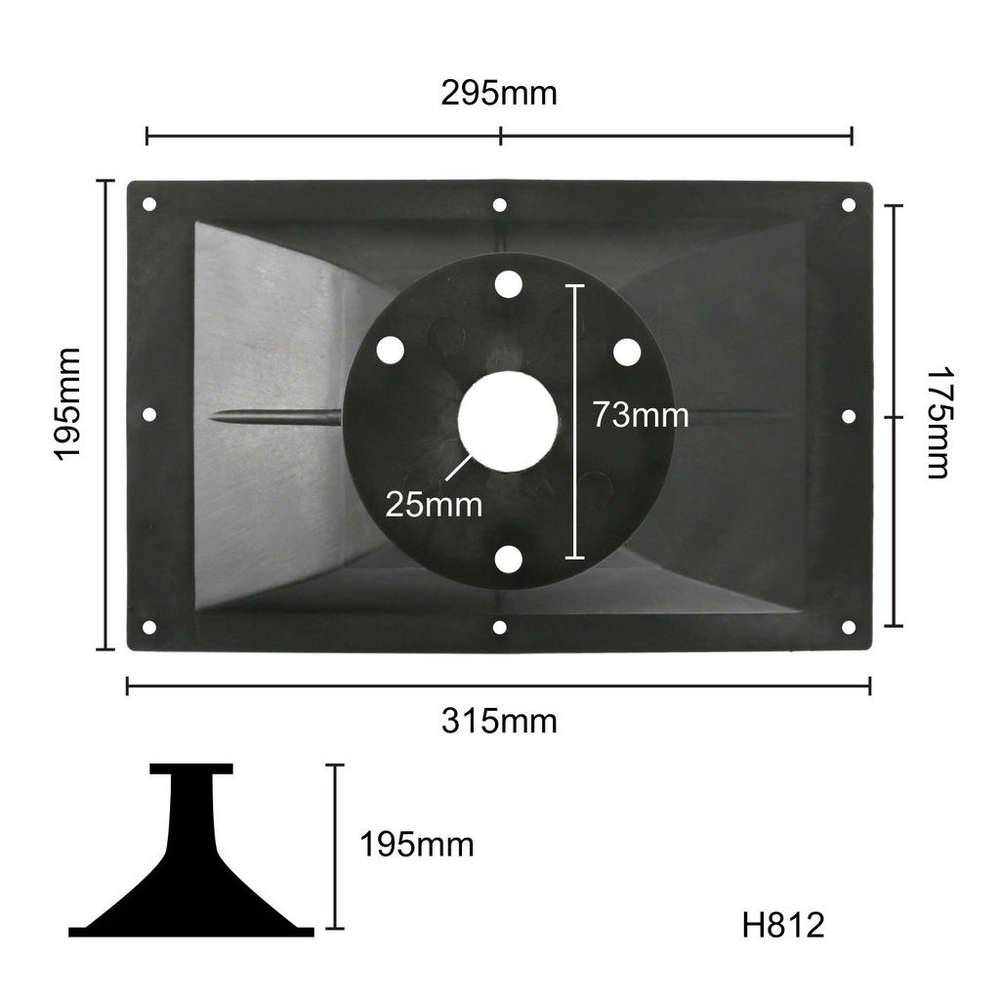 Dayton Audio - 12" Horn Waveguide - H812