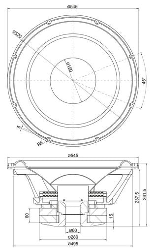 Dayton Audio - 21" Kraken Subwoofer - HTS545HE-4