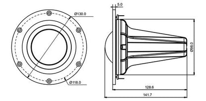 SB Acoustics - 2.5" Satori Fabric Dome Mid-Range - MD60N-6