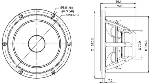 SB Acoustics - 6.5" Satori Mid-Range - MR16P-8