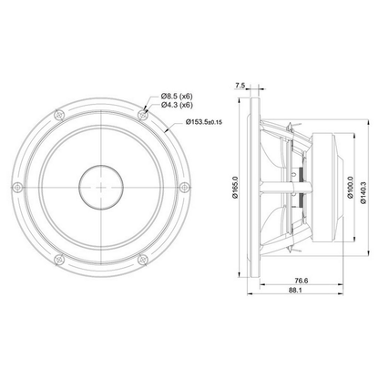 SB Acoustics - 6½" Strontium Mid-Woofer - MW16PF-4