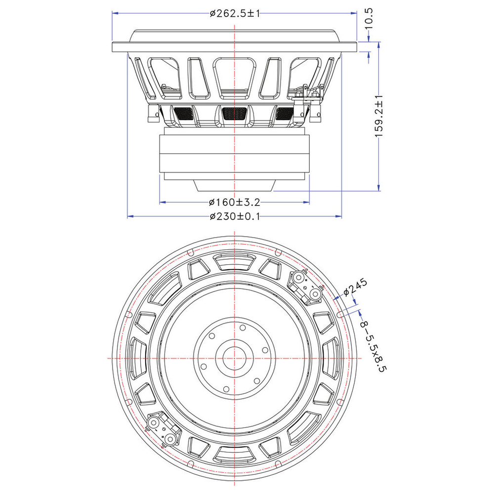 Dayton Audio - 10" Max-X Subwoofer DVC - MX10-22