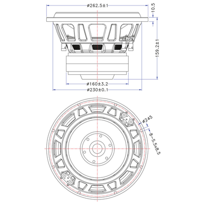 Dayton Audio - 10" Max-X Subwoofer DVC - MX10-22