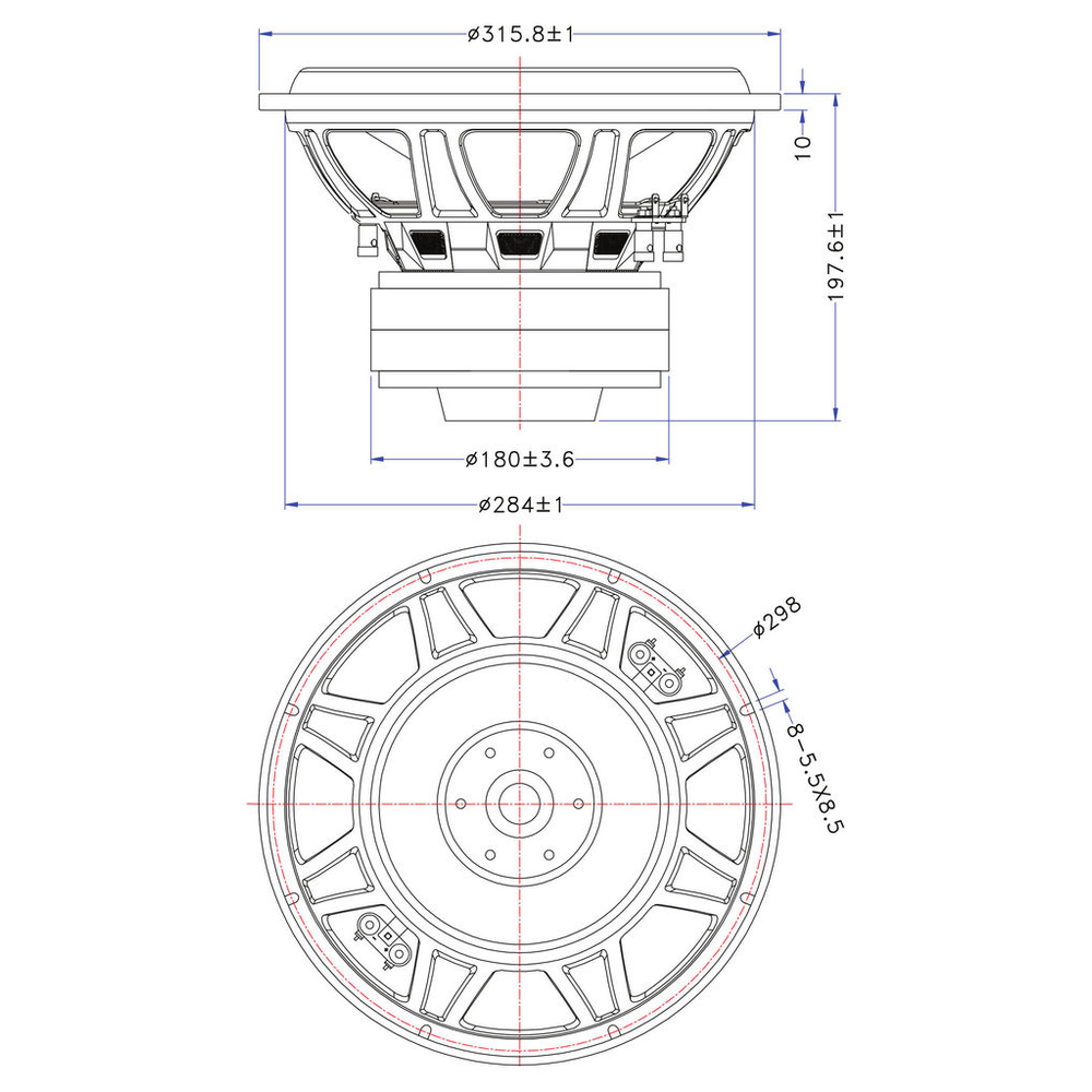 Dayton Audio - 12" Max-X Subwoofer DVC - MX12-22