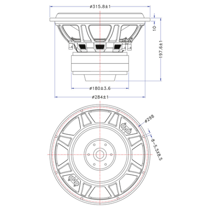 Dayton Audio - 12" Max-X Subwoofer DVC - MX12-22