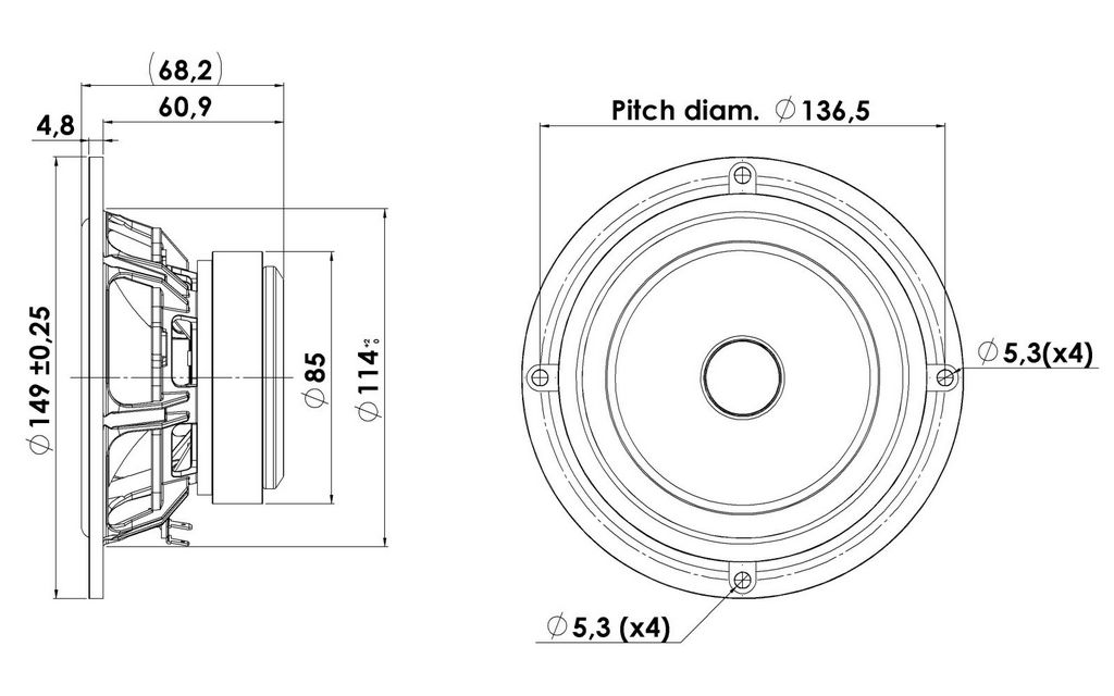 Scan-Speak - 5" Discovery Midrange - 15M/4624G00