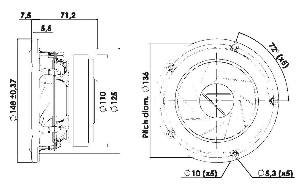 Scan-Speak - 5" Revelator Woofer - 15W/4531G00