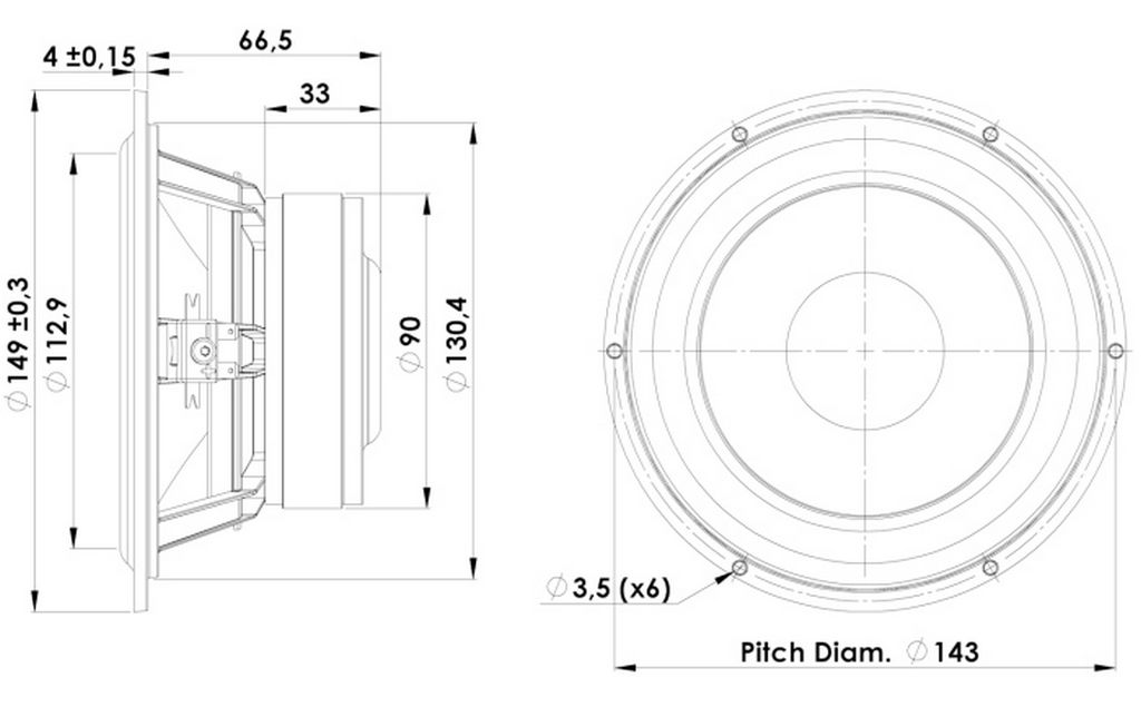 Scan-Speak - 5" Classic Mid-Woofer - 15W/8534T00