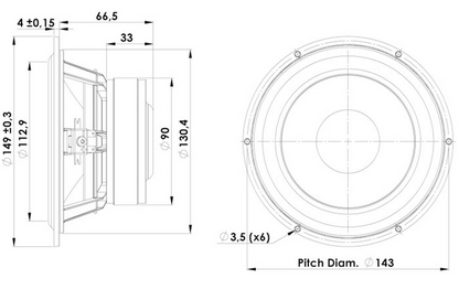Scan-Speak - 5" Classic Mid-Woofer - 15W/8534T00