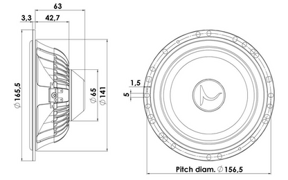 Scan-Speak - 6" Automotive Mid-Woofer - 16W/4434G00