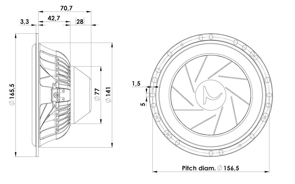 Scan-Speak - 6" Automotive Mid-Woofer - 16W/4531G06