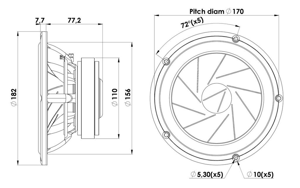 Scan-Speak - 7" Revelator Midrange - 18M/4631T00