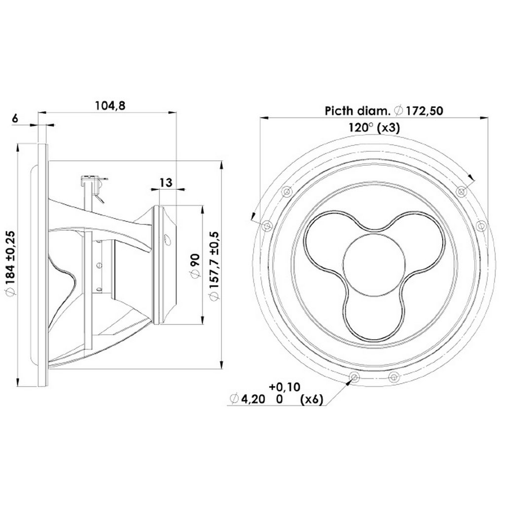 Scan-Speak - 7" Illuminator Woofer - 18WU/4747T00