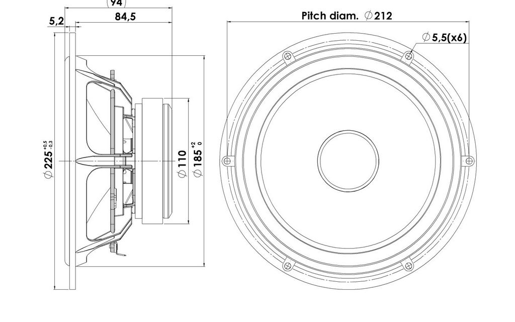 Scan-Speak - 8" Discovery Woofer - 22W/8534G00