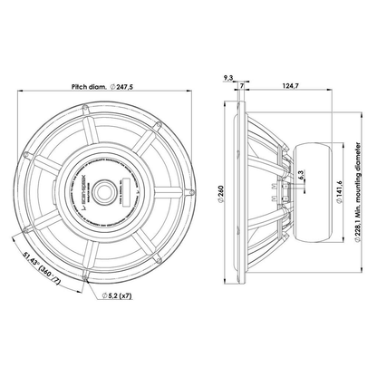 Scan-Speak - 10" Revelator Woofer - 26W/8867T00