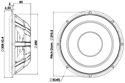 Scan-Speak - 12" Discovery Passive Radiator - 30W/0-00-00