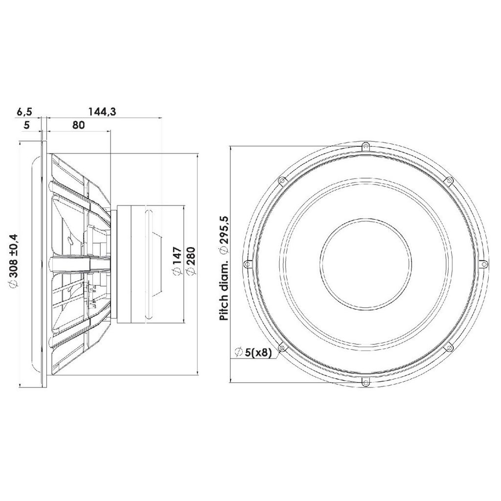 Scan-Speak - 12" Discovery Subwoofer - 30W/4558T00