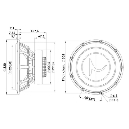 Scan-Speak - 13" Automotive Subwoofer - 32W/4878T05