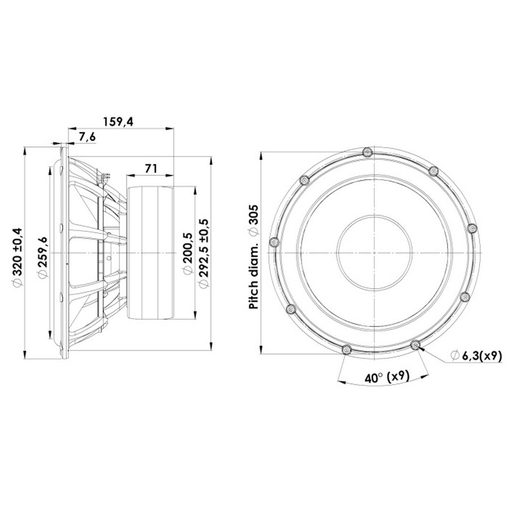 Scan-Speak - 13" Revelator Woofer - 32W/8878T11